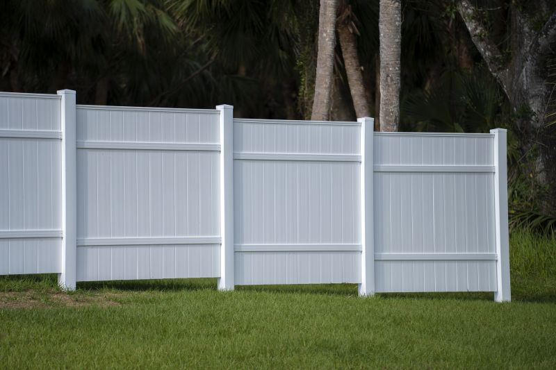 Gray Vinyl Fence Installation