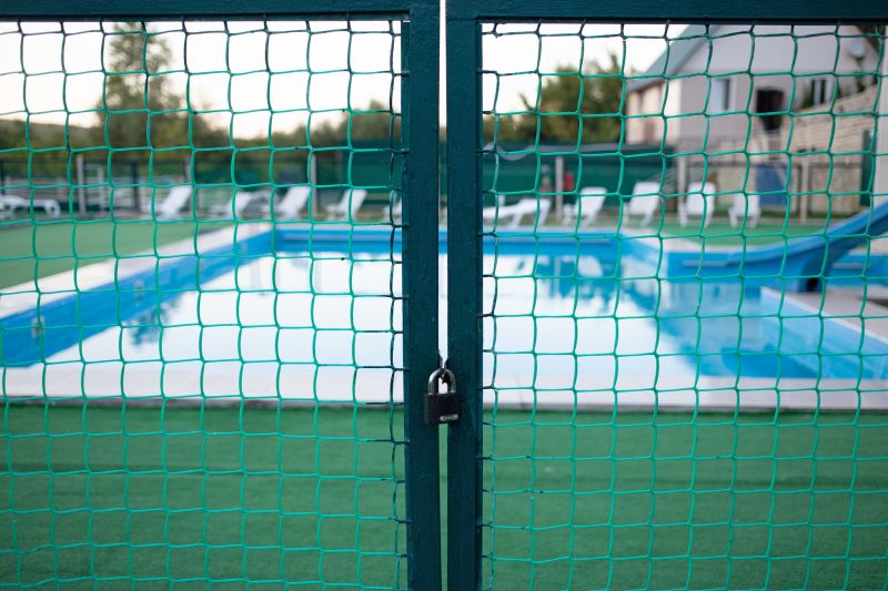 Pool Area with Mesh Fence